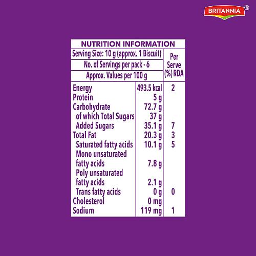 Britannia Bourbon Cream Biscuits 60 Gm