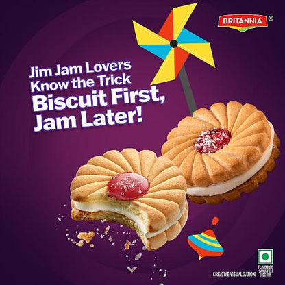 Britannia Jim Jam Cream Biscuit 100 g