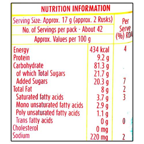 Britannia Toastea Premium Rusk 654 gm