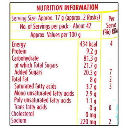 Britannia Toastea Premium Rusk 654 gm