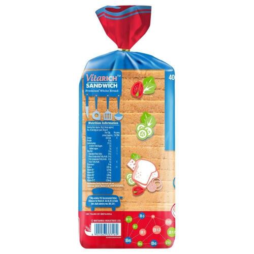 Britannia Vitarich Sandwich Premium White Bread 400 g