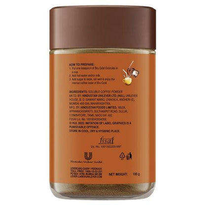 Bru Gold Freeze Dried Coffee Jar 100 Gm