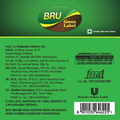 Bru Green Label Filter Coffee 500 g