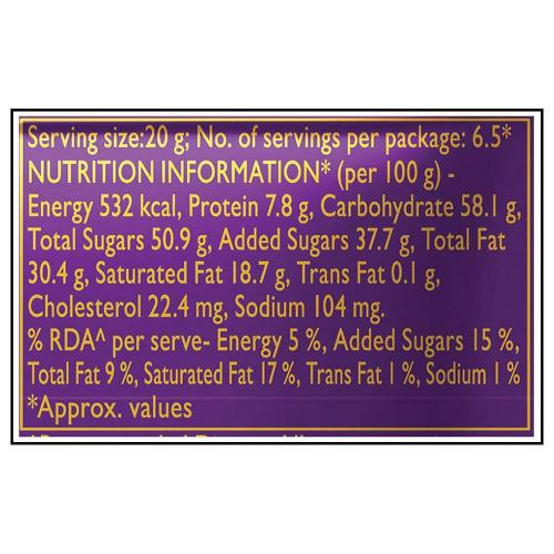 Cadbury Fruit And Nut Chocolate Bar 137 Gm