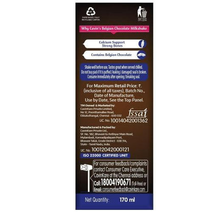 Cavin'S Belgian Chocolate Milkshake Tetrapack 180 ml