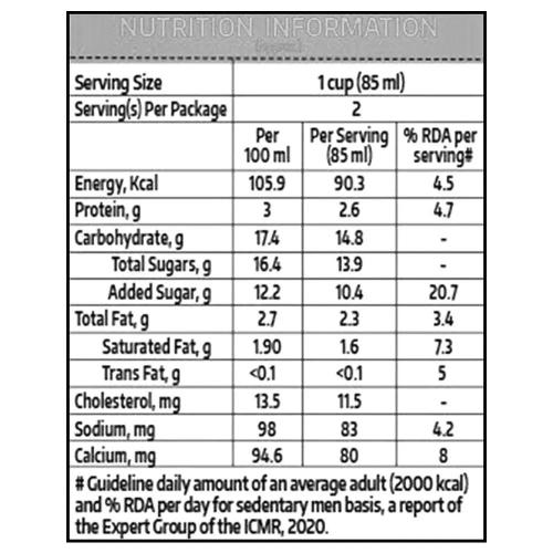 Cavin'S Milkshake Chocolate 180 ml