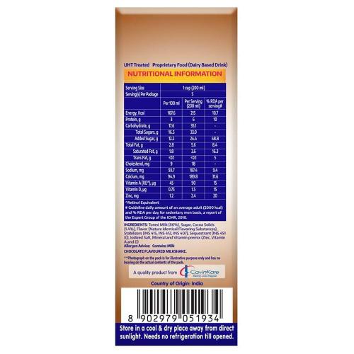 Cavin'S Milkshake Chocolate 1 ltr