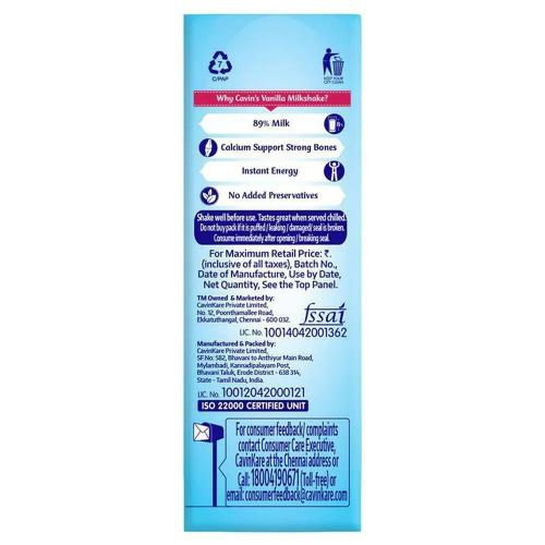 Cavin'S Milkshake Vanilla 180 ml