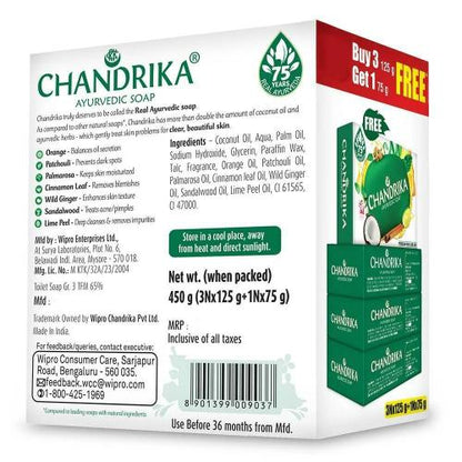Chandrika Regular Soap 3x125 gm