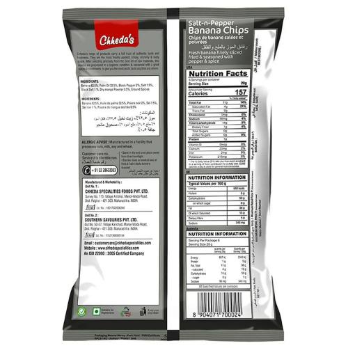 Chheda'S Salt & Pepper Banana Chips 170 Gm