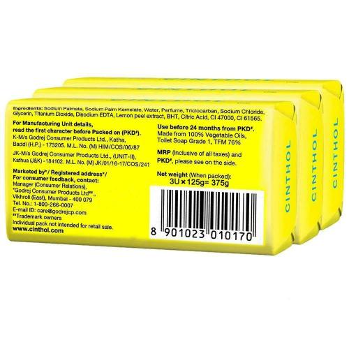 Cinthol Lime Fresh Soap 3x125 gm