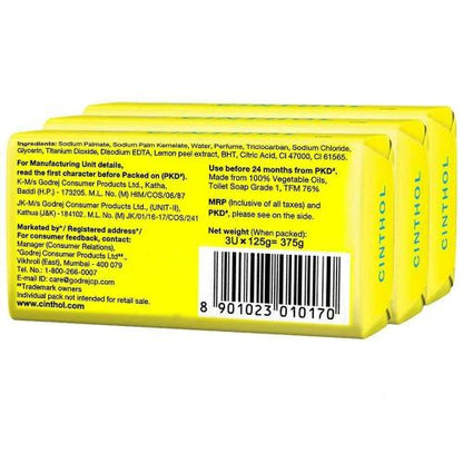 Cinthol Lime Fresh Soap 3x125 gm