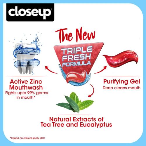 Close Up Everfresh+ Anti-Germ Gel Toothpaste Red Hot 80 G