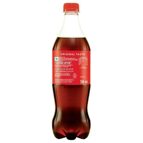Coca Cola Carbonated Soft Drink Pet Bottle 750 ml