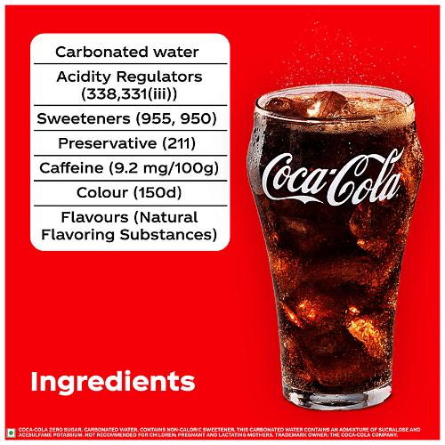 Coca Cola Zero Carbonated Soft Drink Pet Bottle 8x250 ml