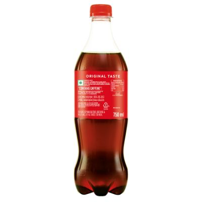 Coca Cola Carbonated Soft Drink Pet Bottle 750 ml