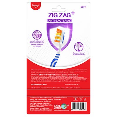 Colgate Zigzag Toothbrush Soft pack of 6