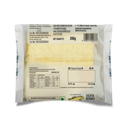 D'Lecta Cheese Slices 200 Gm