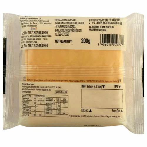 D'Lecta Cheese Slices 200 Gm