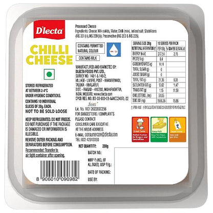 D'Lecta Chilli Cheese Slice 200 g