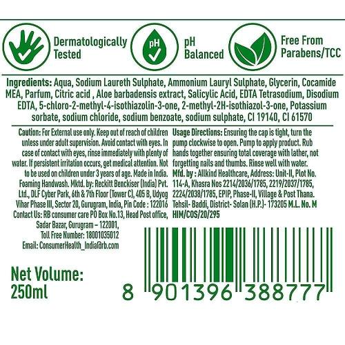 Dettol Aloe Coconut Foam Handwash Pump 250 ml