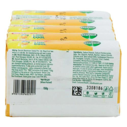 Dettol Lime Cool Bathing Soap 5x150 g