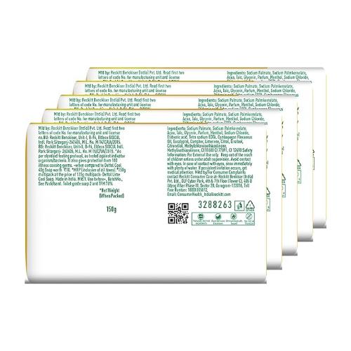 Dettol Lime Cool Bathing Soap 5x150 gm