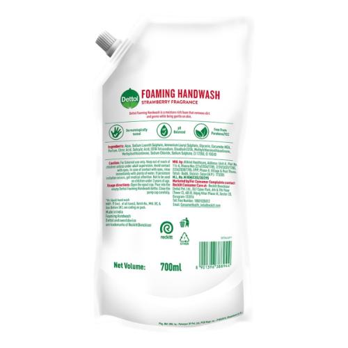 Dettol Strawberry Foaming Handwash Refill 700 ml