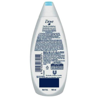 Dove Gentle Exfoliating Nourishing Body Wash 190 ml (free loofah)