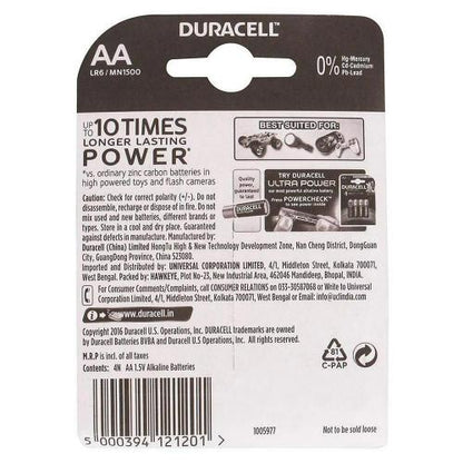 Duracell Aa Batteries 4 pcs