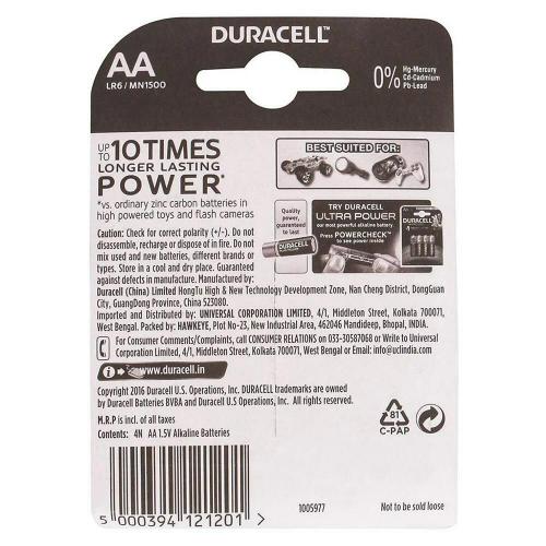 Duracell Aa Batteries 4 pcs