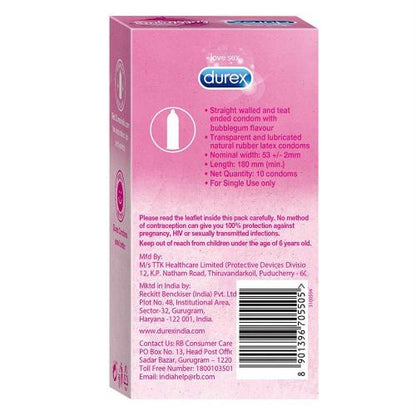 Durex Bubble Gum Flavoured Condom pack of 10