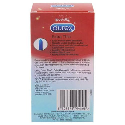 Durex Extra Time Ultra Thin Condoms pack of 10