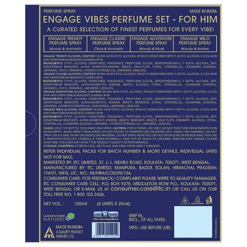 Engage Vibes Men Perfume Set 4x25 ml