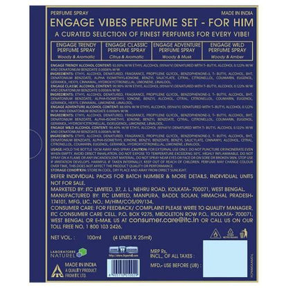 Engage Vibes Men Perfume Set 4x25 ml