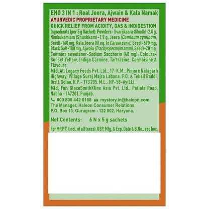 Eno 3 In1 Jeera Ajwain Kalanamak 6x5 gm