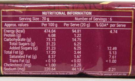 Fabsta Bourbon Cream Biscuits 120 gm