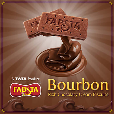 Fabsta Bourbon Cream Biscuits 600 gm