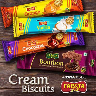 Fabsta Bourbon Cream Biscuits 600 gm