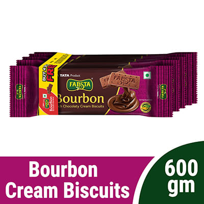 Fabsta Bourbon Cream Biscuits 600 gm