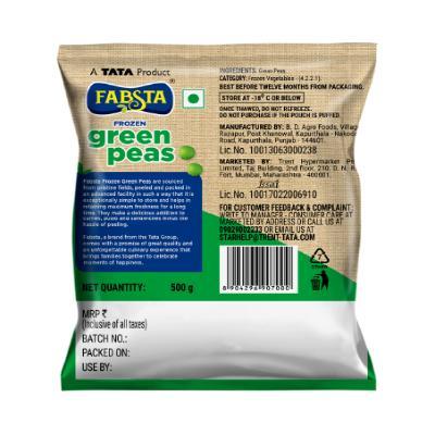 Fabsta Frozen Green Peas 500 gm