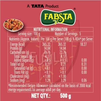 Fabsta Fusilli Pasta 500 gm