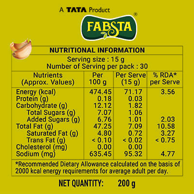 Fabsta Garlic Paste 200 gm