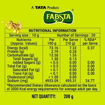 Fabsta Ginger Paste 200 gm