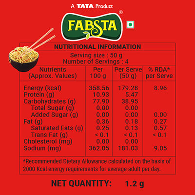Fabsta Hakka Noodles 1.2 kg