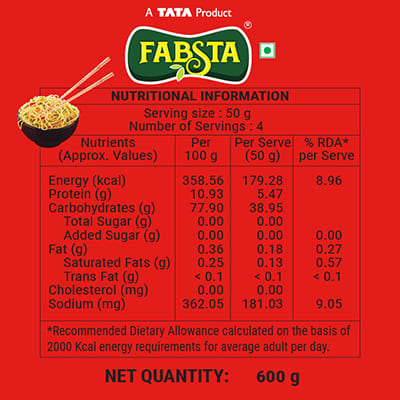 Fabsta Hakka Noodles 600 gm