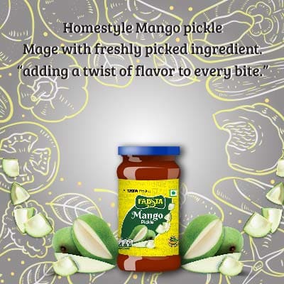Fabsta Mango Pickle Bottle 300 gm