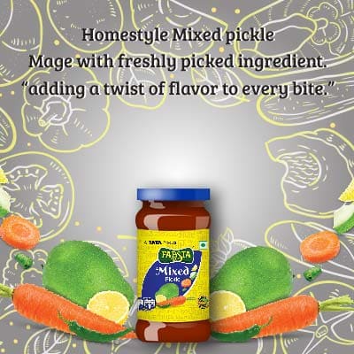 Fabsta Mixed Pickle Bottle 300 gm