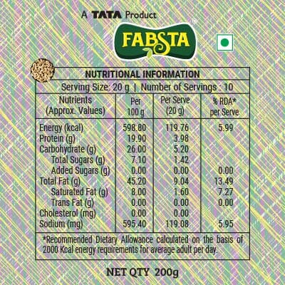 Fabsta Peppy Pepper Cashews 200 gm