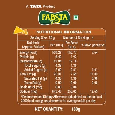 Fabsta Smoky Barbeque Nachos 130 gm